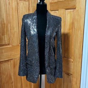 Zara sequin shiny evening wear blazer